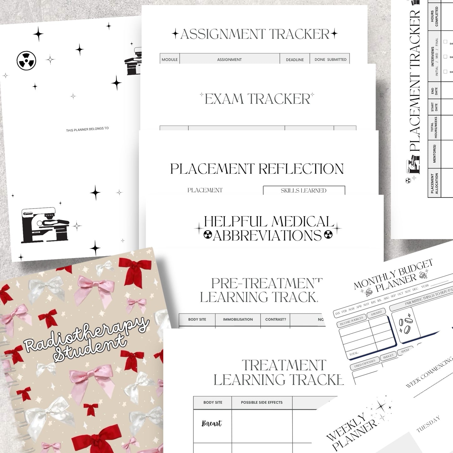 HARDBACK RADIOTHERAPY STUDENT PLANNERS