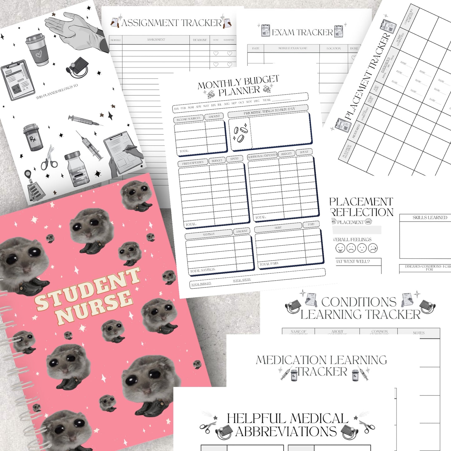 HARDBACK STUDENT NURSE PLANNERS