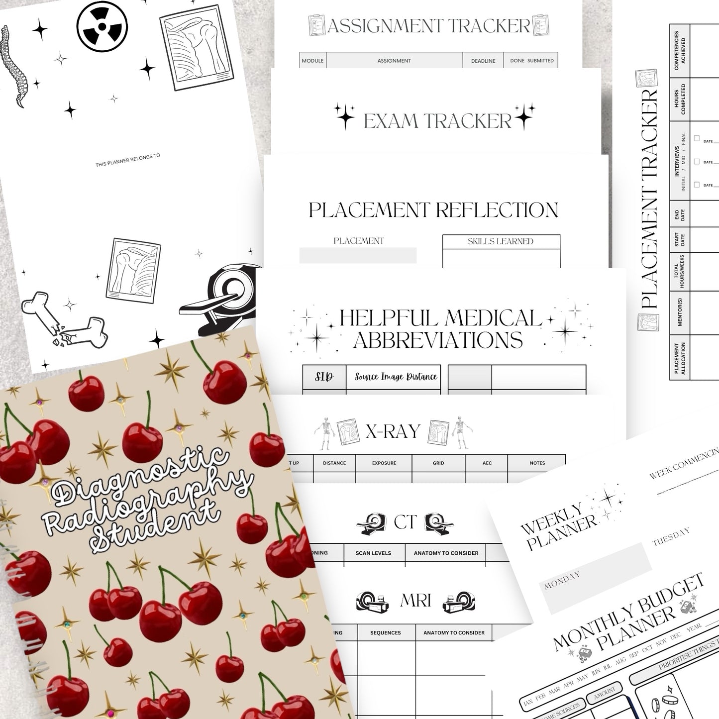 HARDBACK DIAGNOSTIC RADIOGRAPHY STUDENT PLANNERS