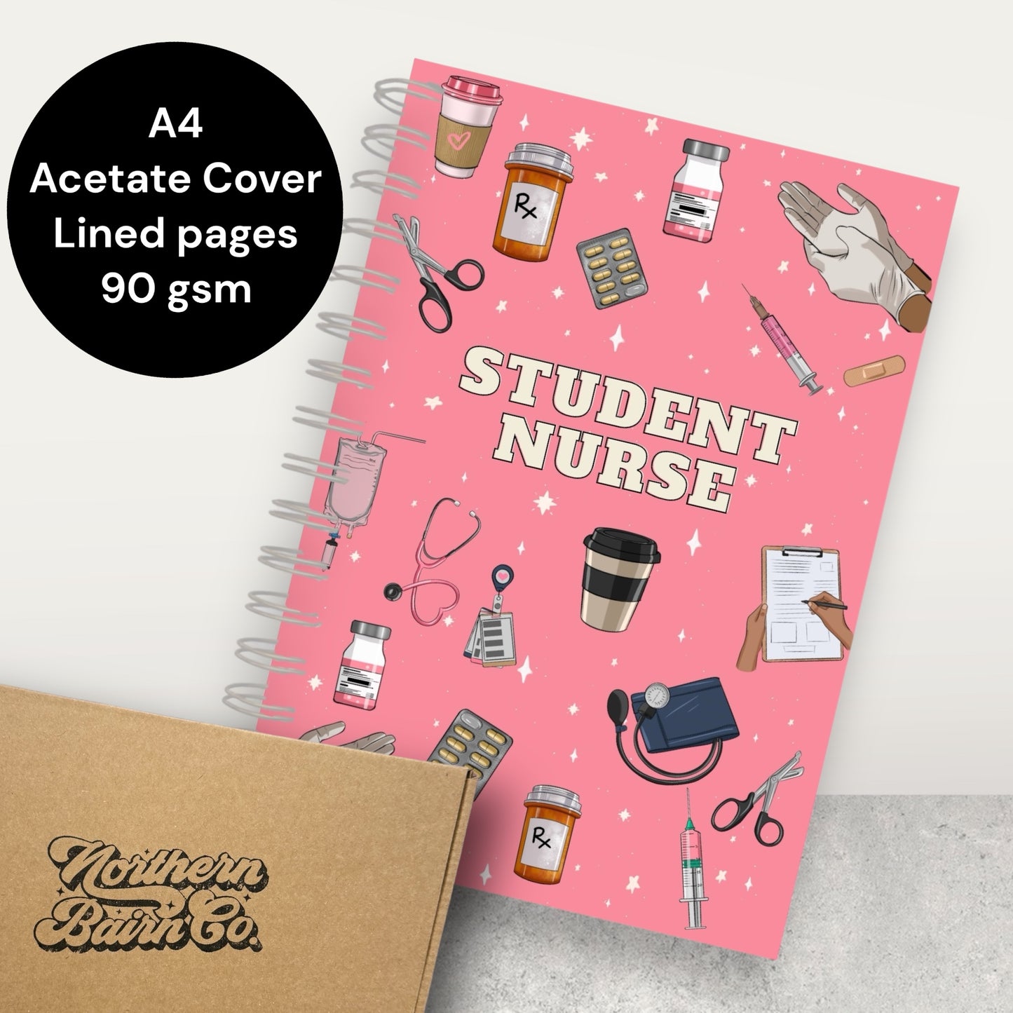 STUDENT NURSE A4 LINED NOTEBOOKS