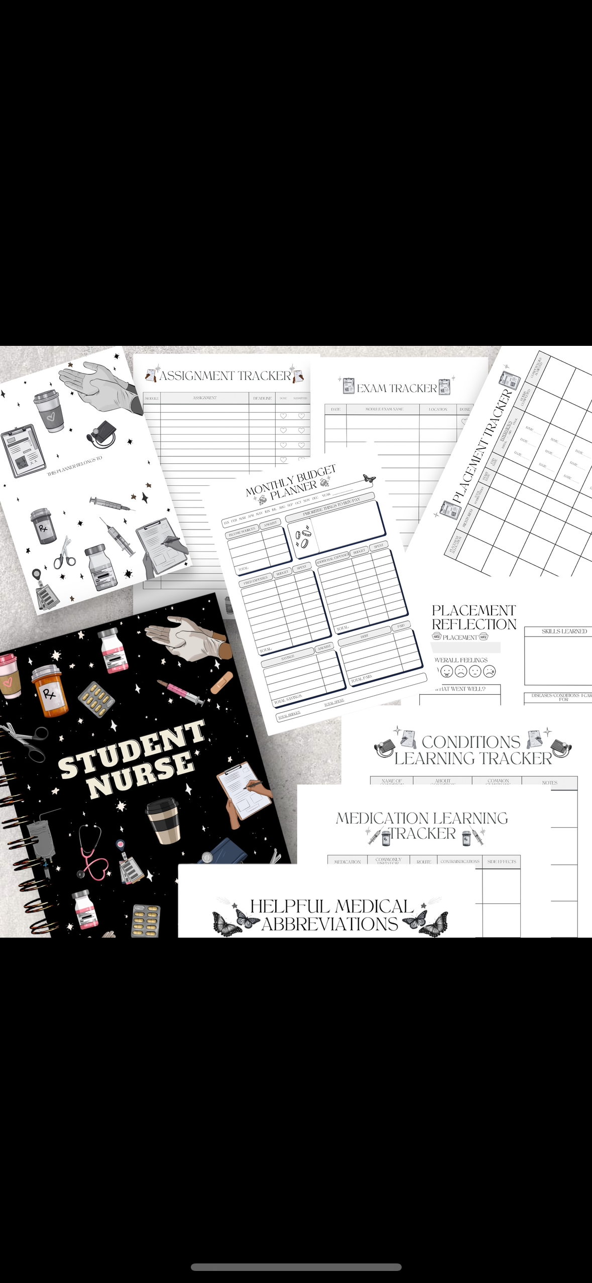 HARDBACK STUDENT NURSE PLANNERS